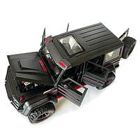 Машинка металева Mercedes G500 мерседес гелінтваген чорна Автоексперт 1:24 світло звук відкриваються двері багажник капот, фото 6