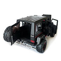 Машинка металева Mercedes G500 мерседес гелінтваген чорна Автоексперт 1:24 світло звук відкриваються двері багажник капот, фото 8