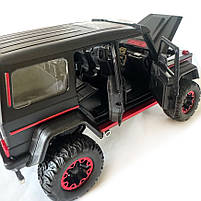Машинка металева Mercedes G500 мерседес гелінтваген чорна Автоексперт 1:24 світло звук відкриваються двері багажник капот, фото 9