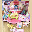 Дитячий інтерактивний будиночок пончик флоксові зайчики меблі посуд аксесуари Ігровий розкладний дім сумочка, фото 3