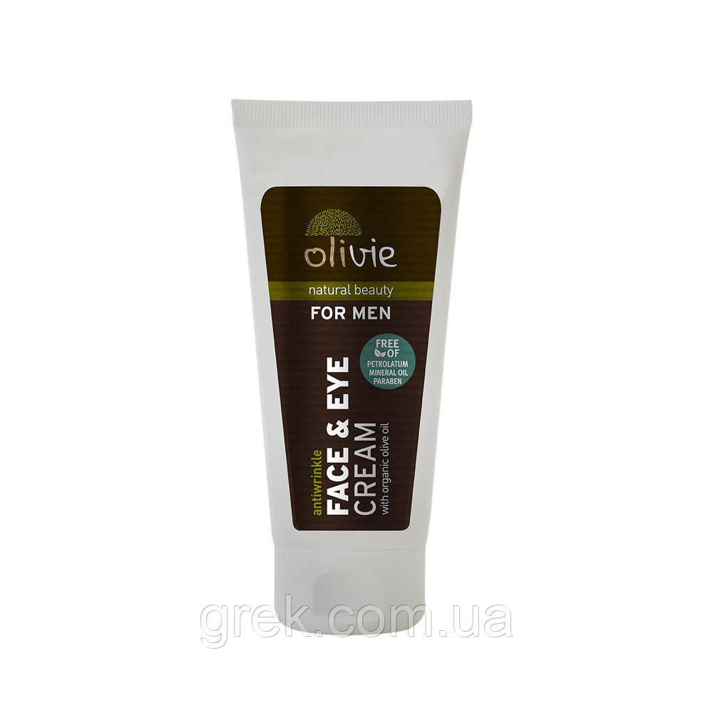 Крем чоловічий для обличчя та зони навколо осей з білим люпином та вітаміном Е 50 мл Olivie, фото 1