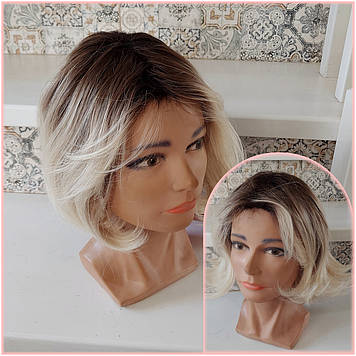 Перука каре з термоволокна блонд омбре 2736tY - 24SP613YS4