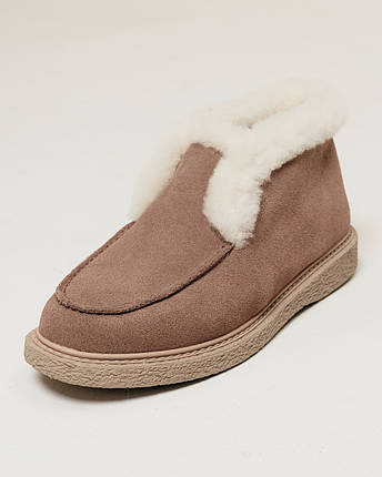 Черевики з хутром Suny Liana 12301 36 капучино замша шерсть, фото 1