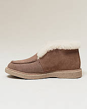 Черевики з хутром Suny Liana 12301 36 капучино замша шерсть, фото 4