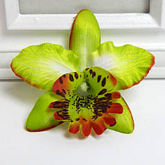 Штучна квітка Орхідея цимбідіум, головка 7 см, салатовий