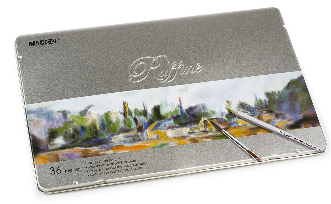 Олівці кольорові акварельні Marco Raffine 36 кольорів в металевому пеналі 7120-36TN
