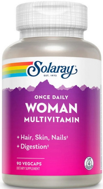 Мультивітаміни для жінок Solaray Once Daily Woman Multivitamin 90 veg caps