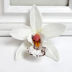 Штучна квітка Орхідея тайська (головка), 8,5 см, білий