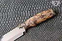 Нож ручной работы "Питон 2" 125х30х2.3мм из инструментальной стали и рукоятью из капа клена, фото 3