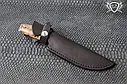 Нож ручной работы "Питон 2" 125х30х2.3мм из инструментальной стали и рукоятью из капа клена, фото 4