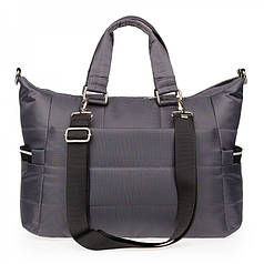 Спортивна сумка дорожня багажна велика сіра на плече один відділ на змійці Dolly 944 розмір 47х34х24 см