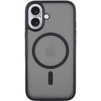 Чохол накладка Metal Buttons with MagSafe для Apple iPhone 16 Black (Чорний)