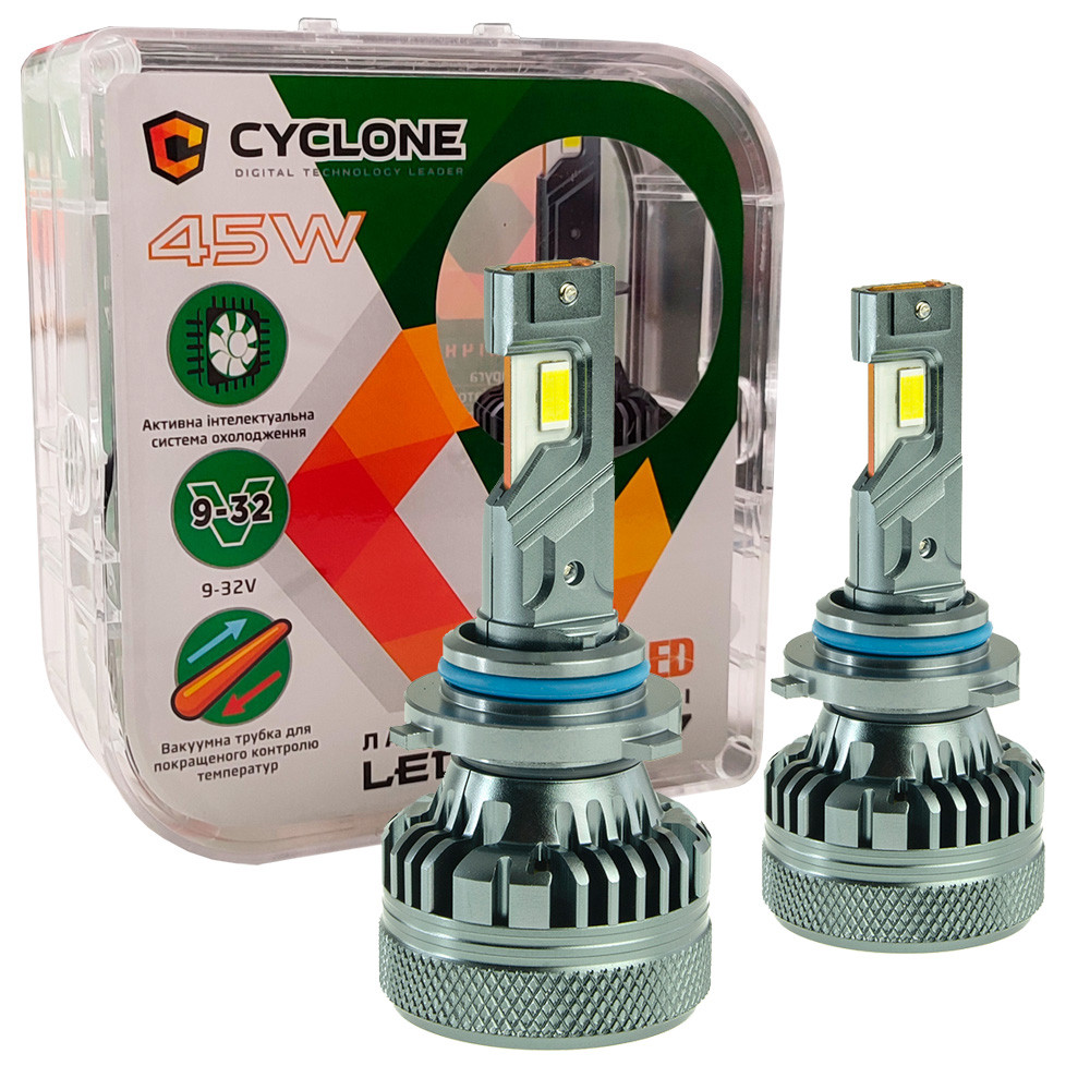 Лампа світлодіодна для фар Cyclone LED Type 47 HB4 5500K 9800LM 2 шт комплект, фото 1