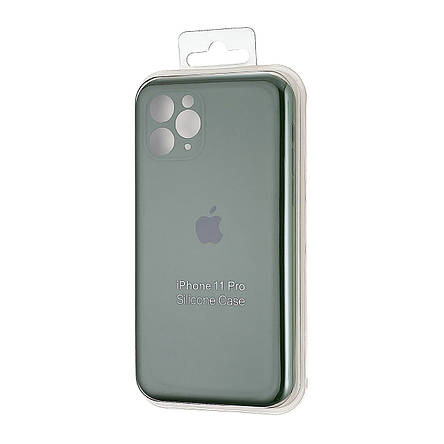 Чохол Silicone Case Square Protected Camera iPhone 11 Pro Pine Green (31), фото 3
