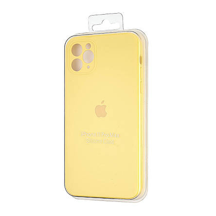 Чохол Silicone Case Square Protected Camera iPhone 11 Pro Max Yellow (4), фото 3