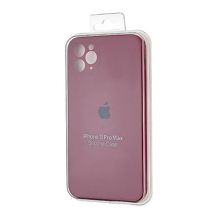 Чохол Silicone Case Square Protected Camera iPhone 11 Pro Max Maroon (35), фото 3