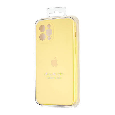 Чохол Silicone Case Square Protected Camera iPhone 12 Pro Yellow (4), фото 3