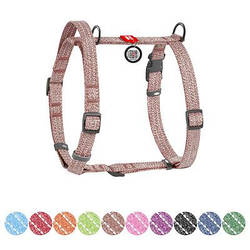 Шлея для собак з ручкою з відновленої бавовни анатомічна Н-подібна WAUDOG Re-cotton з QR паспортом,