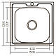 Кухонна мийка накладна Zerix Z5050-04-160E (Satin) (ZX1608), фото 3
