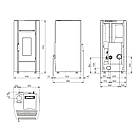 Камінофен на пелетах з автоналаштуваннями та повітропроводом NORDICA Mirka Plus tortora — 8 кВт, фото 2