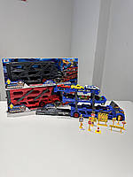 Набір машинок K180A15 трейлер-гараж, ігрове поле розміром 79-59см., машинки 8шт., 3 види, в коробці, 40,5-15-7,5 см., фото 7