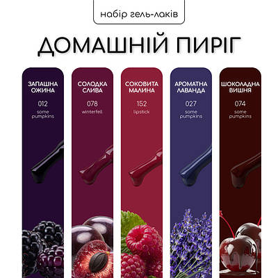 Набір гель-лаків Nice for you 4+1 Домашній пиріг