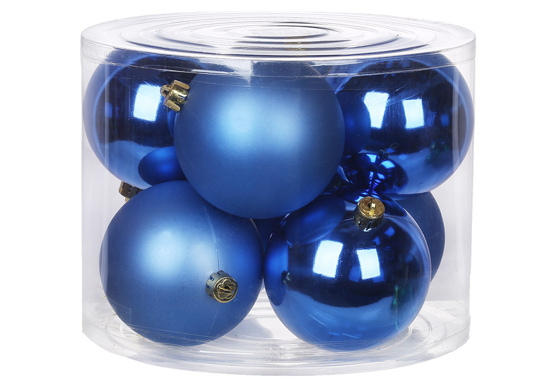 Набір куль пласт. в кор-ці 10см 8шт королівський синій №47-128/Bonadi/(8), фото 1