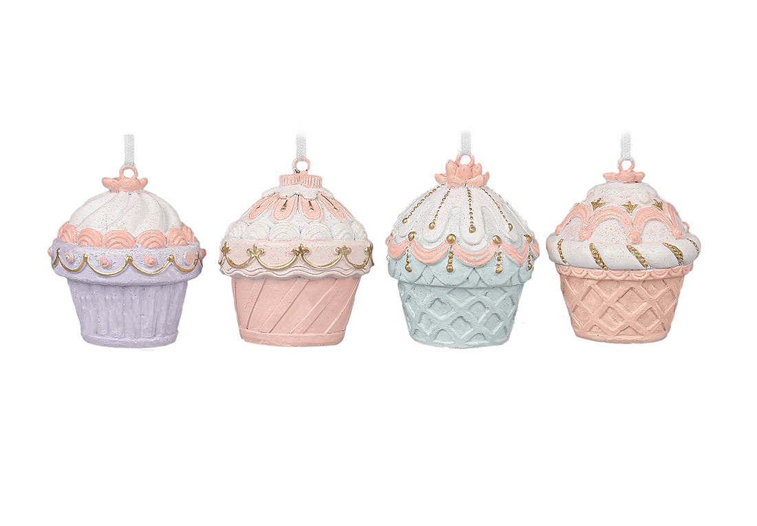 Підвіска керам. "Тістечко" 4,5х5,5см,4 види №K07-418/Bonadi/(8), фото 1