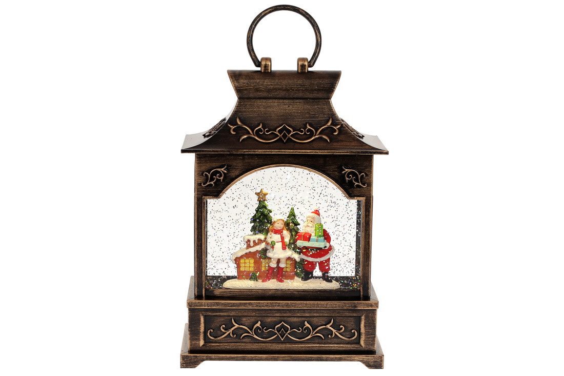 Ліхтар водяна куля декор. "Санта" 28см,LED-підсвітка №919-019/Bonadi/(1)(6), фото 1