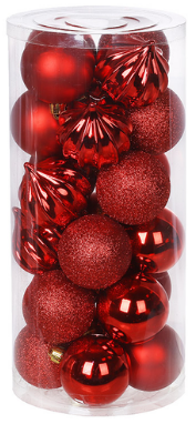 Набір куль пласт. в колбі 6см 24шт червоний №47-182/Bonadi/(24), фото 1