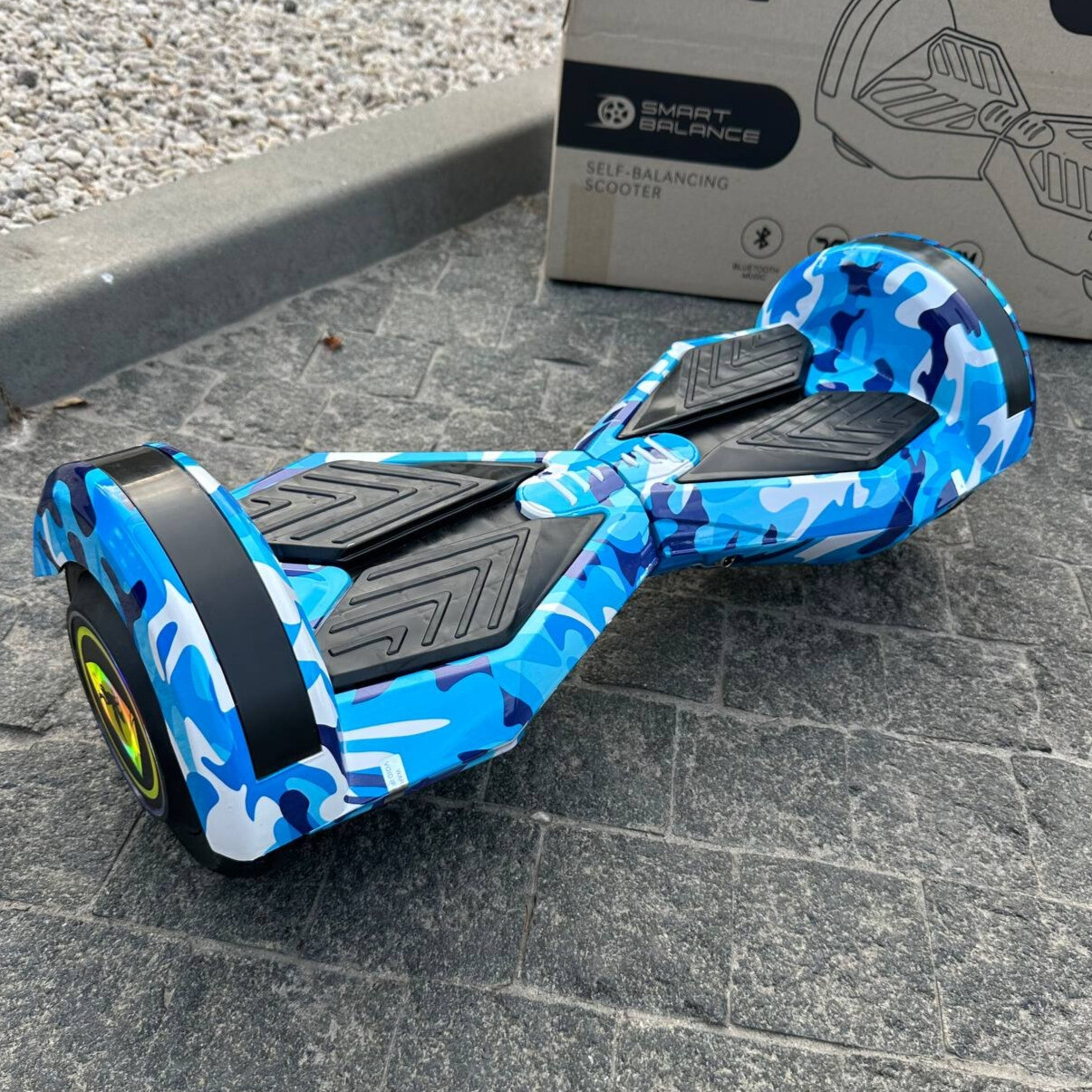 Гіроборд SMART BALANCE U8 Pro Lamborgini БЛАКИТНИЙ КАМУФЛЯЖ + Bluetooth колонка і підсвітка колес