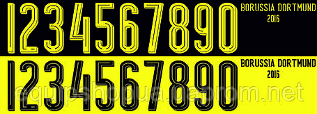 Нанесення номера та прізвища Borussia Dortmund 16/17, фото 2
