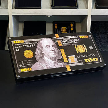 Нарди скляні у поєднанні з деревом Долар 50×24×6см