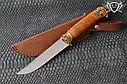 Ніж ручної роботи "Окунь" 155х32х2.4мм з інструментальної сталі та ручкою з горіха, фото 2