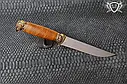 Ніж ручної роботи "Окунь" 155х32х2.4мм з інструментальної сталі та ручкою з горіха, фото 3