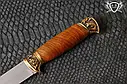 Ніж ручної роботи "Окунь" 155х32х2.4мм з інструментальної сталі та ручкою з горіха, фото 5