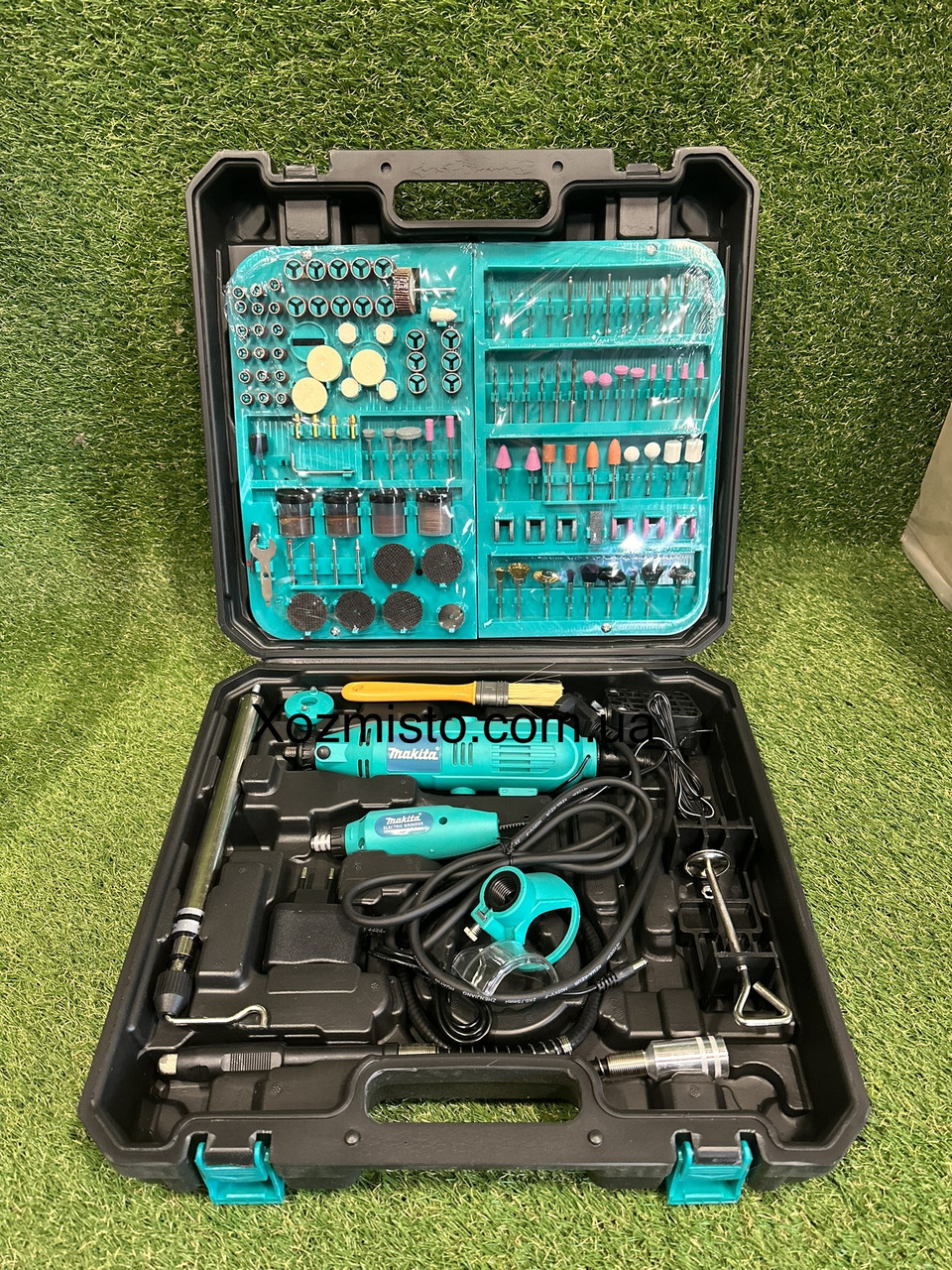 Гравер Makita PD-350К/12V (2 в 1),Ручний гравер 570 В з регулюванням обертів (насадки в комплекті)