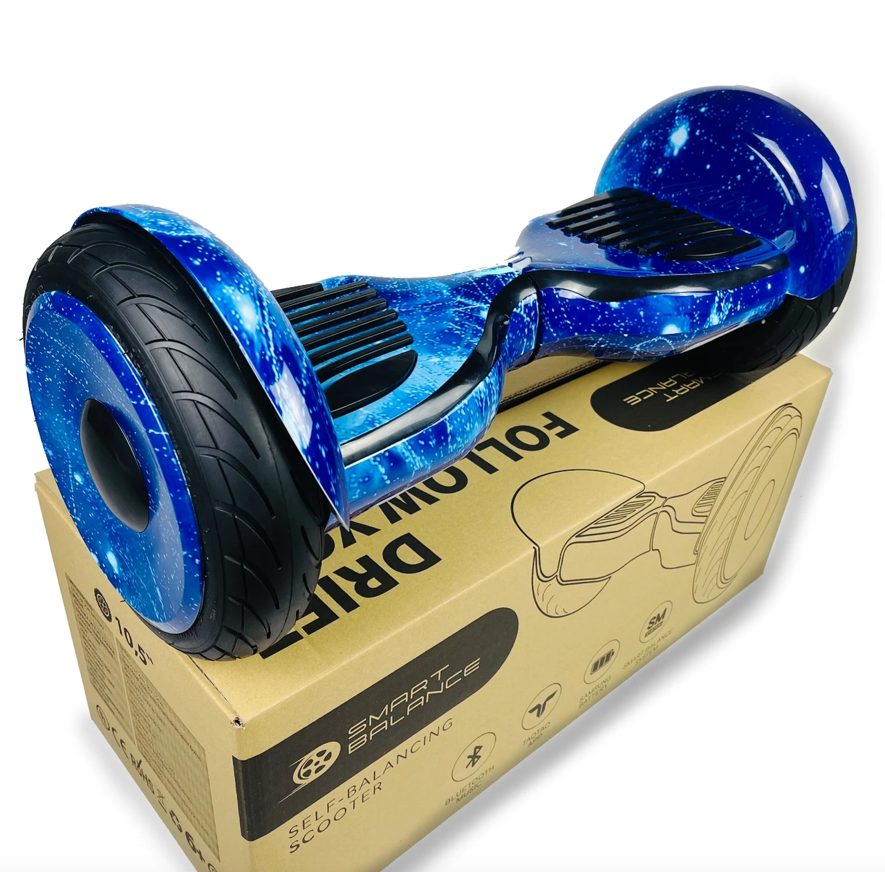 Гіроборд SMART BALANCE 10.5 PRO + Tao-Tao APP + музична колонка | Синій космос | гіроскутер із самобалансом