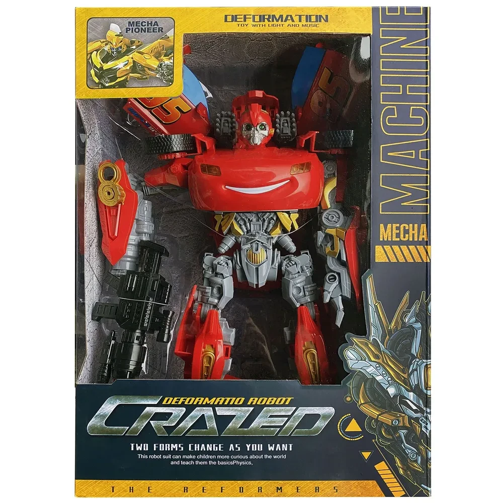 Трансформер W8826B блискавка Маквін ,бат.,світло,звук у коробці