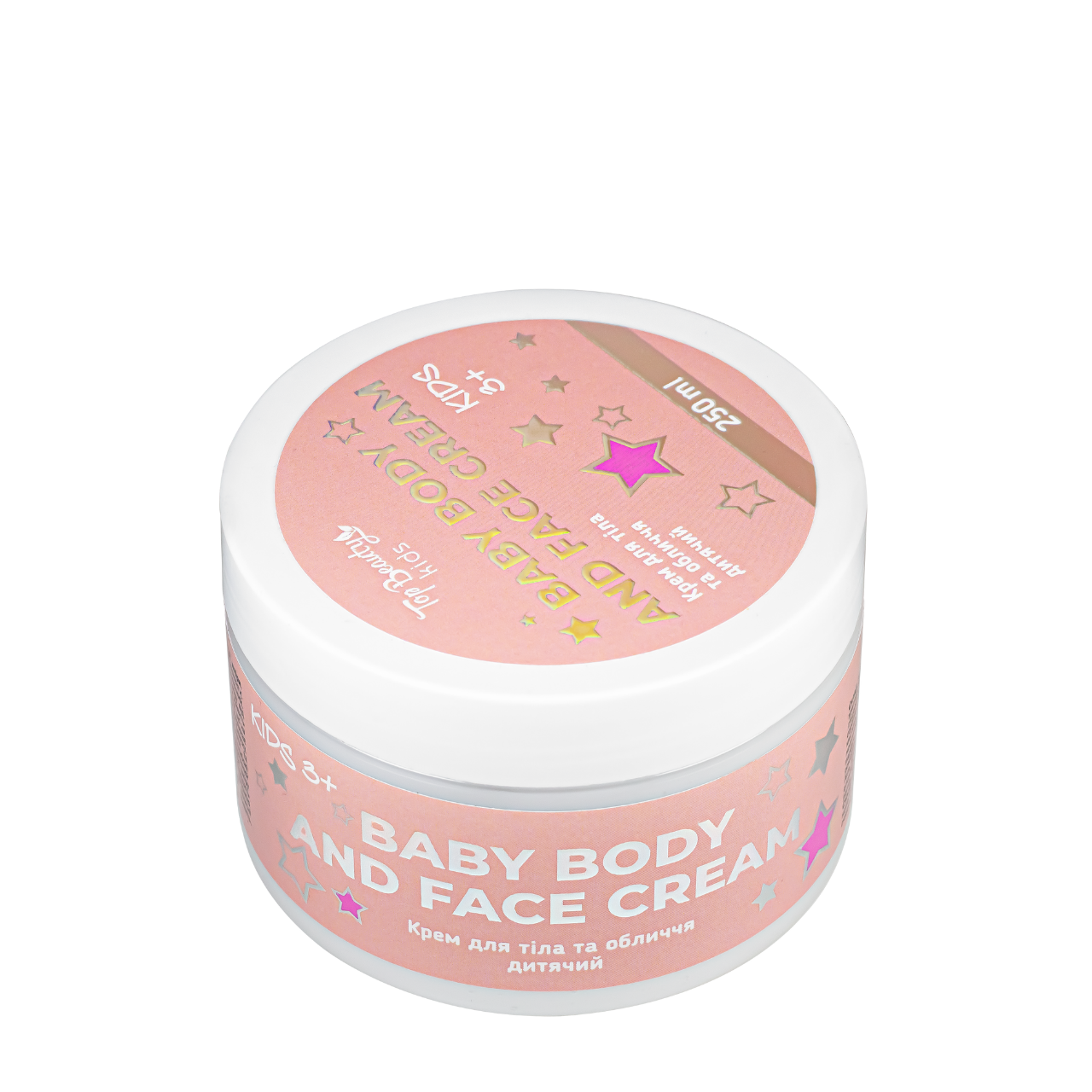 Зволожуючий крем для тіла та обличчя Top Beauty Baby Body & Face Cream для дітей від 3+ років 250 мл, фото 1