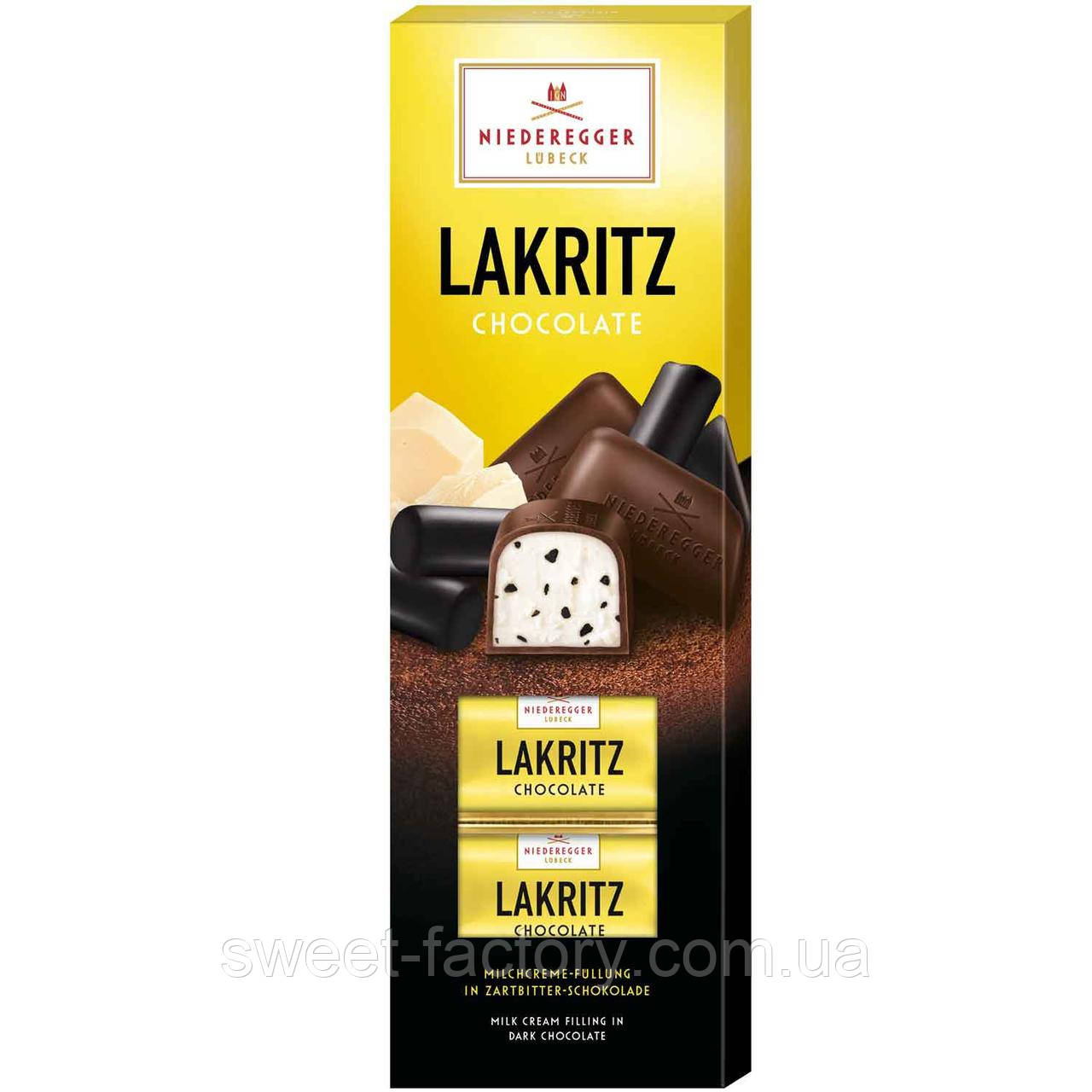 Цукерки Niederegger Chocolate Lakritz Vollmilch 100g
