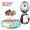 Інтерактивний будиночок My Sweet Home з меблями персонажами Ляльковий іграшковий дім фігурки сім'ї підсвічування звук, фото 4