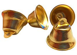 Металеві золоті дзвіночки на останній дзвоник Ø25 мм