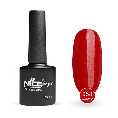 Гель-лак Nice for you Cosmo Basic №053 Полуничний з червоним шимером 8.5 г