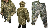 Зимовий комплект: Зимовий бушлат пікселів ВСУ з подвійною КВВЗ + Штани зимові подвійні ШВВЗ водовідштовхувальні