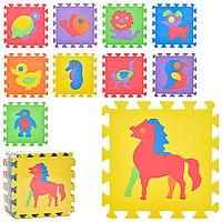 Дитячий ігровий килимок мозаїка розвивальний килим пазл із зображеннями тварин у дитячу кімнату M 0376-1