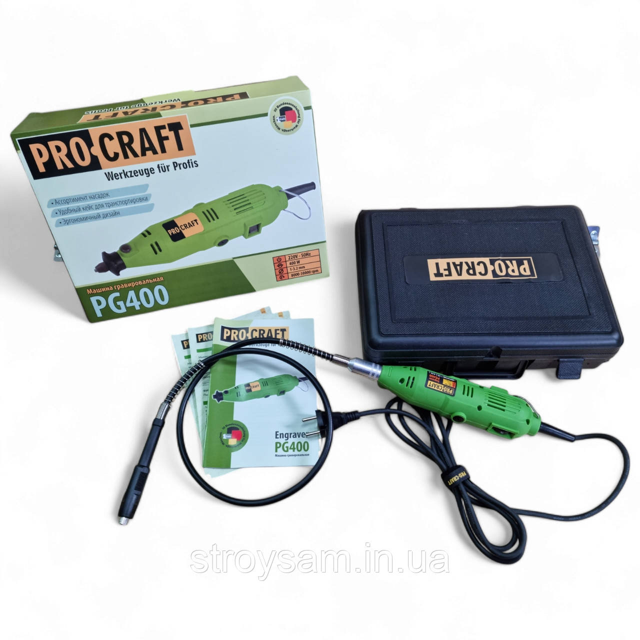 Гравер, бормашину, дрімель із гнучким валом 130 Вт Німеччина, фото 1