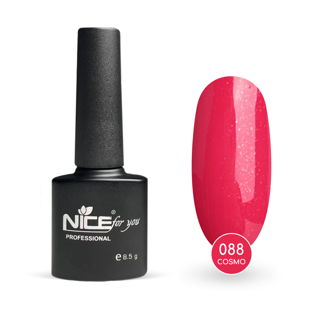 Гель-лак Nice for you Cosmo Basic №088 Рожевий з помаранчевим шимером 8.5 г