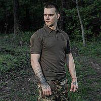 Поло хакі CoolPass для військовослужбовців ЗСУ з відведенням вологи та антибактеріальним захистом