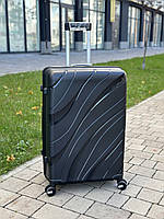 Валіза RGL PP5 Поліпропілен на 4-х колесах, велика (L) чорна